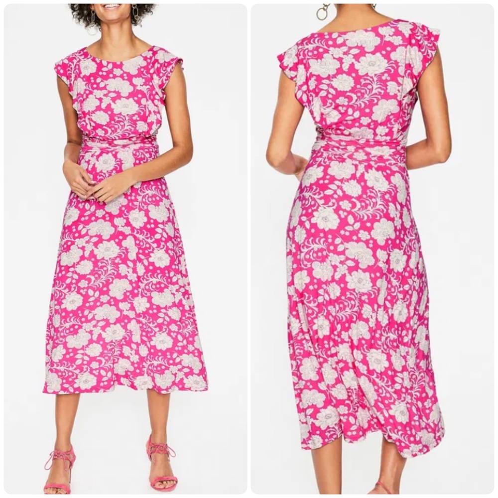 Boden Adelina Jersey Floral Midi Dress